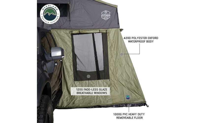 Overland Vehicle Systems Nomadic 4 Roof Top Tent Annex with Travel Cover