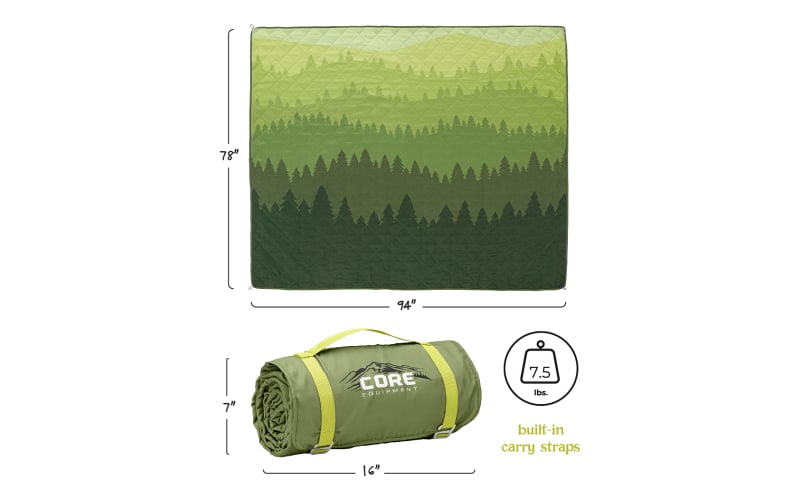 CORE Equipment Staydown AnchorTech Outdoor Travel Weighted Ground Blanket
