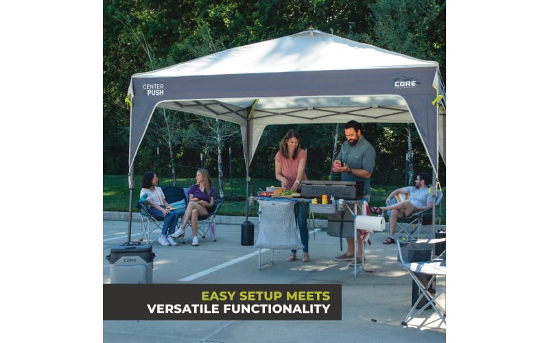 Core Equipment 10' x 10' Center Push Instant Canopy | Bass Core Equipment 10' x 10' Center Push Instant Canopy | Bass