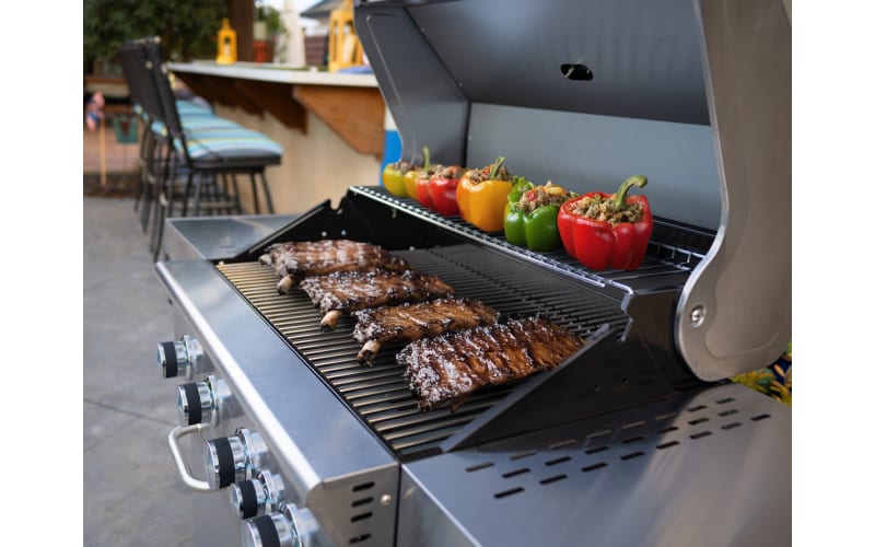 NXR Stainless Steel 5-Burner Propane Grill with Sear Zone | Bass