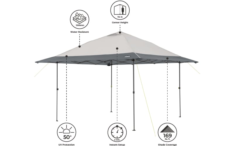 Core Equipment 13' x 13' Center Push Instant Canopy | Cabela's