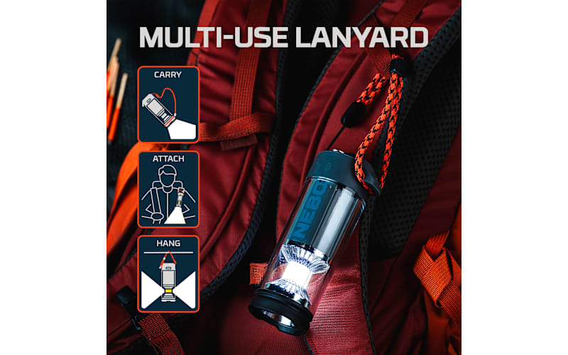 nebo 350 lumens black red flashlight lantern NEBO Galileo Tempest 350 Lantern