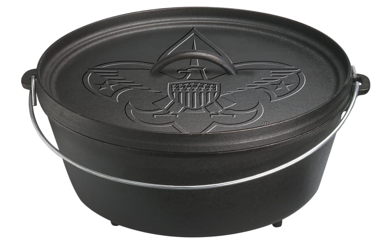 Lodge 8-Quart Cast Iron Deep Camp Dutch Oven Mack's Prairie Wings