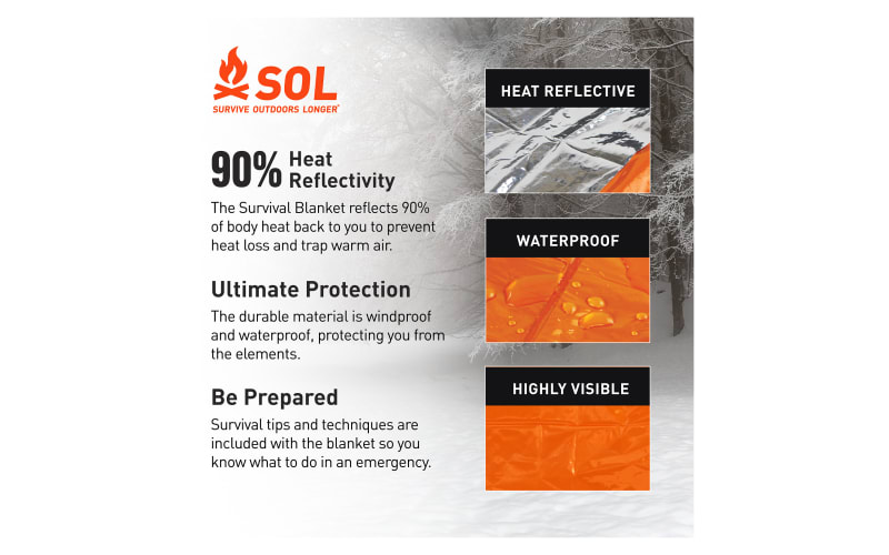 SOL Heatsheets 2-Person Survival Blanket | Cabela's