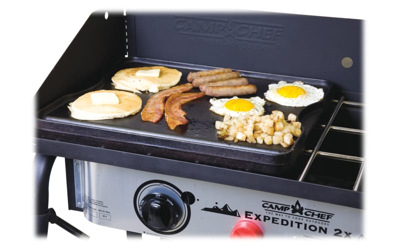 Reversible Double Burner Grill-Griddle (Assorted Colors)