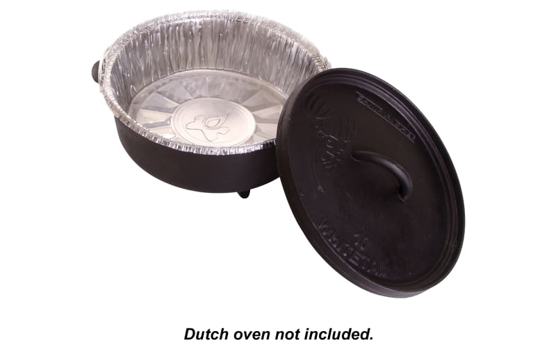 Lodge 12-Inch Aluminum Foil Dutch Oven Liners 3-Pack Silver 