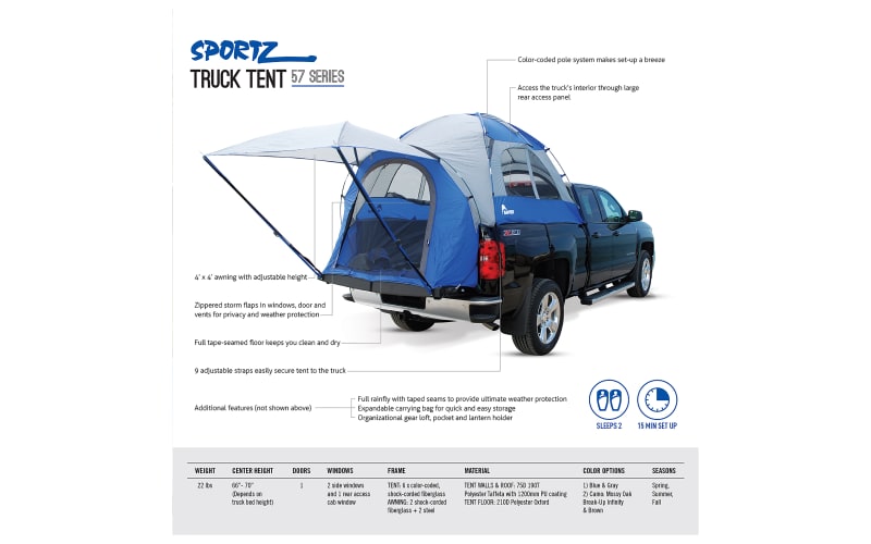 Napier 57 Series Sportz Truck Tent Cabela s