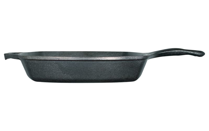 Square cast iron skillet with lid hot sale