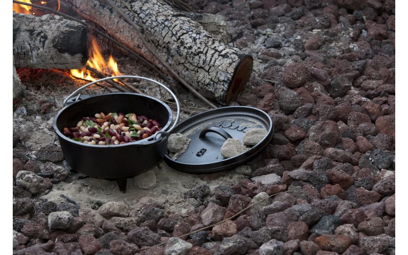 Lodge Logic 5-Quart Cast Iron Deep Camp Dutch Oven, Black