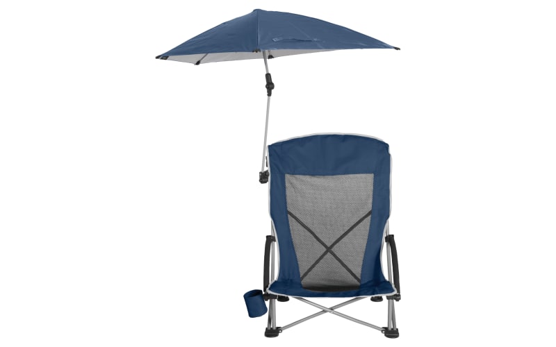 Lawn chair with umbrella attached sales