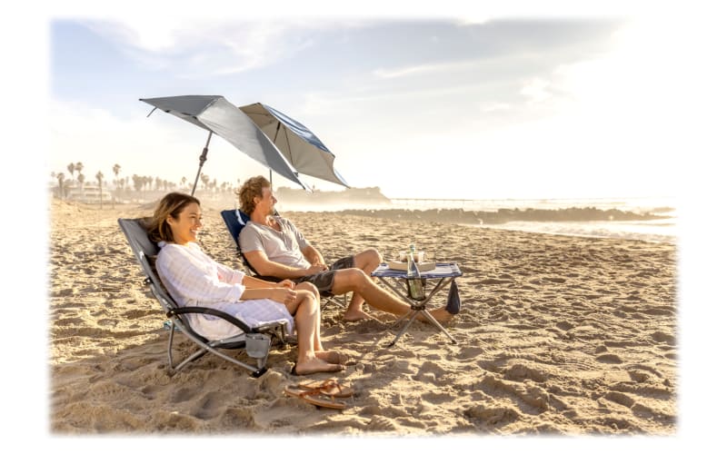 Reclining beach chair with umbrella best sale