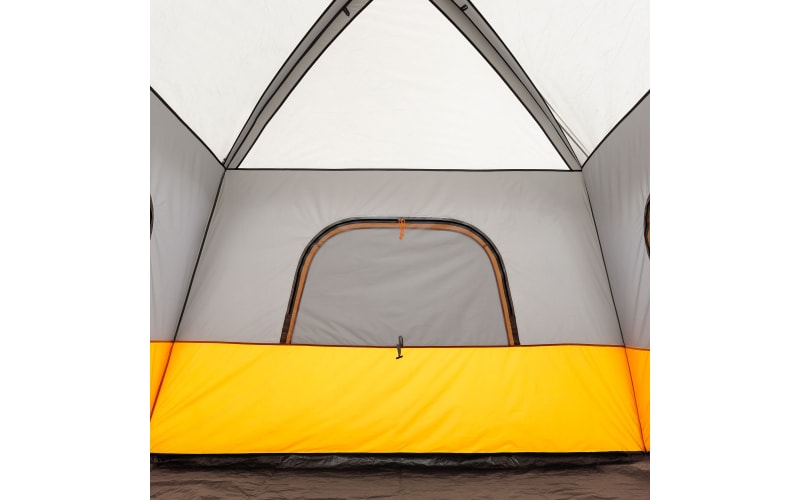 CORE 10 Person Straight Wall Cabin Tent Orange