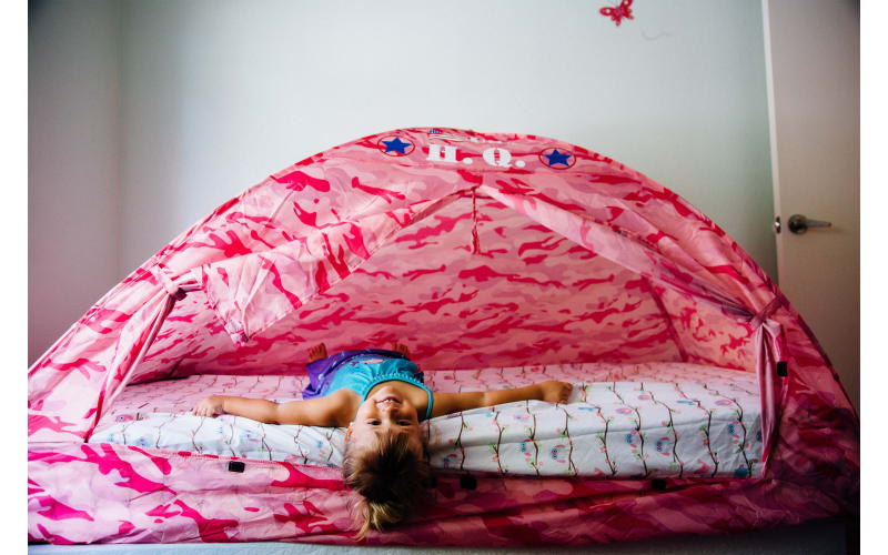 Pacific Play Tents Pink Camo Bed Tent Twin
