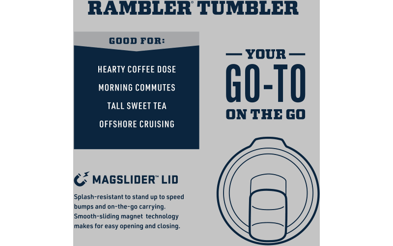 Yeti Rambler 30 oz Magslider Tumbler - Nordic Blue