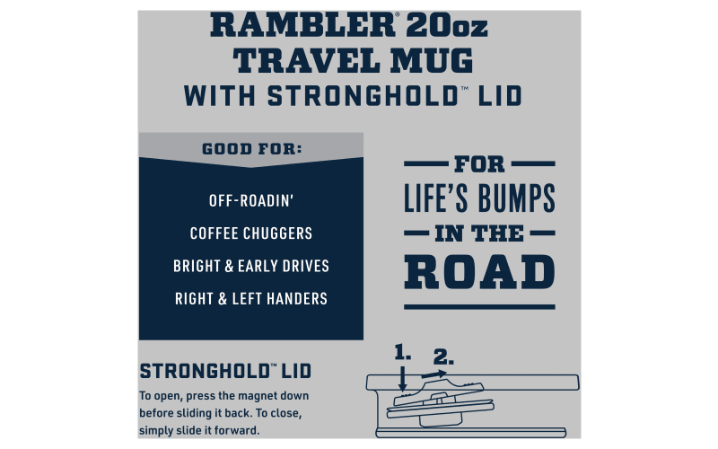 YETI 20 oz. Rambler Travel Mug with Stronghold Lid