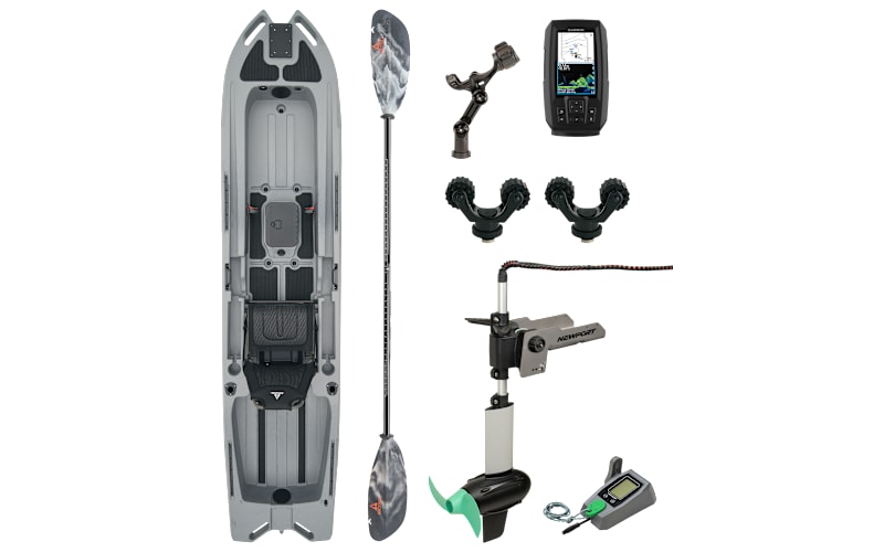 Ascend 133X Kayak in Stealth and Newport NK300 Electric Motor