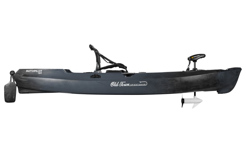 cabela's fishing pole kayak Old Town Sportsman AutoPilot 120 Sit-on-Top Kayak with Minn Kota Trolling  Motor