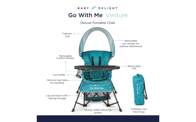 Baby Delight Go With Me Venture Deluxe Portable Chair for Kids