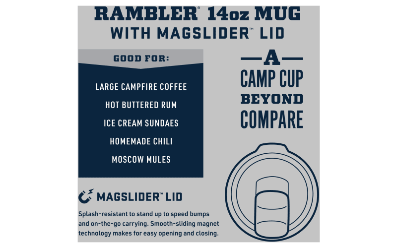Yeti - 14 oz Rambler Mug with Magslider Lid Navy
