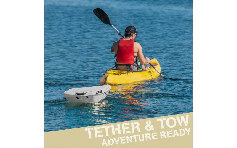 Inflatable Heavy Duty Floating Kayak Cooler with Tow Behind Rope
