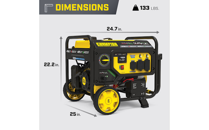 Champion Power Equipment 3,800W Electric-Start Dual-Fuel Portable