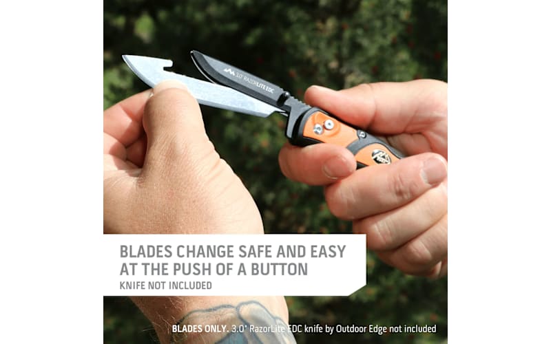 Outdoor Edge 3 RazorSafe Pack of 6 Replacement Serrated Drop Point