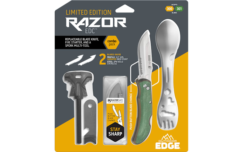 Outdoor Edge® Razor EDC Combo Pack with Spork and Fire Starter