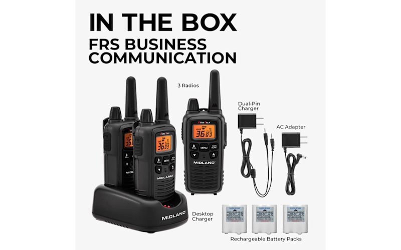 Midland LXT600 FRS License-Free Walkie Talkie 3-Pack | Bass Pro