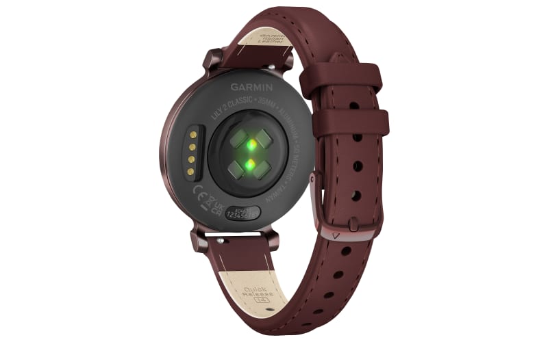 Garmin Lily 2 Classic Smartwatch with Leather Band for Ladies