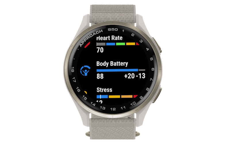 Garmin Approach S50 GPS Golf Smartwatch with ComfortFit Nylon Band
