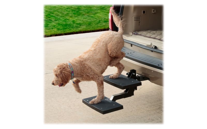 Trailer hitch store pet step
