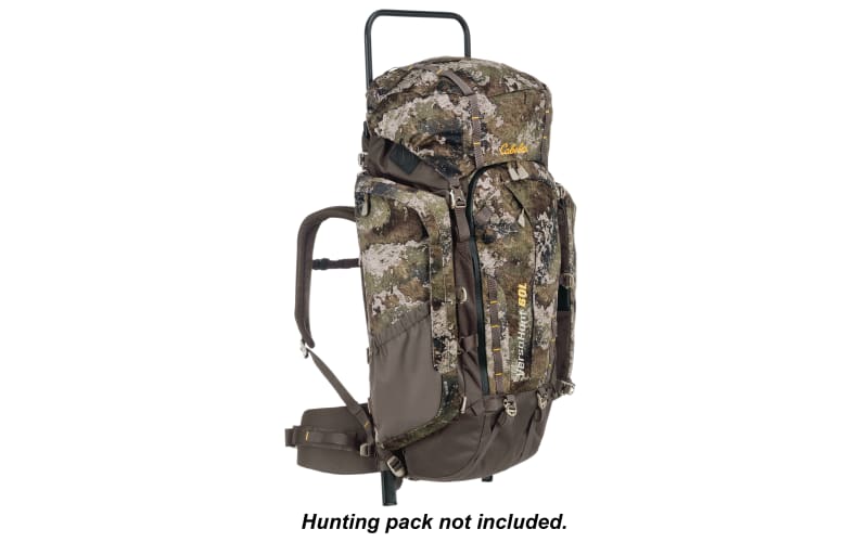Hunting backpack with frame outlet
