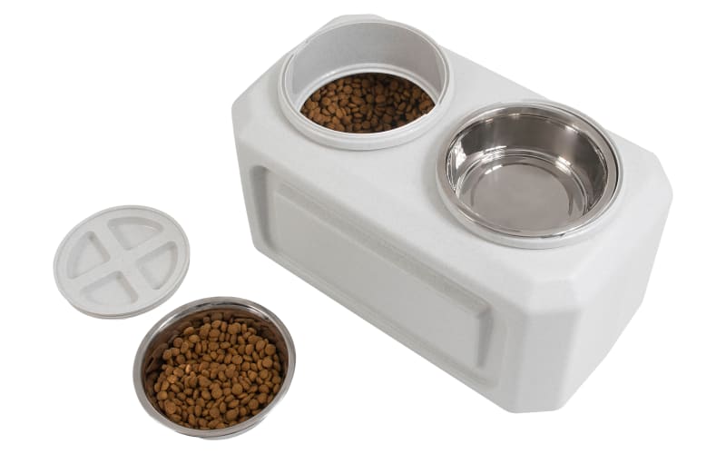 Petmate Easy Reach Elevated Stainless Steel Dog and Cat Feeder and