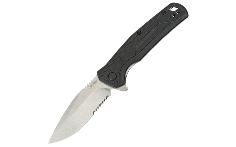 【手渡しOK】K-SHAPE ミッドレングス7,06 オマケフィン付き Kershaw Wrecker Assisted-Opening Folding Knife | Mack's Prairie Wings
