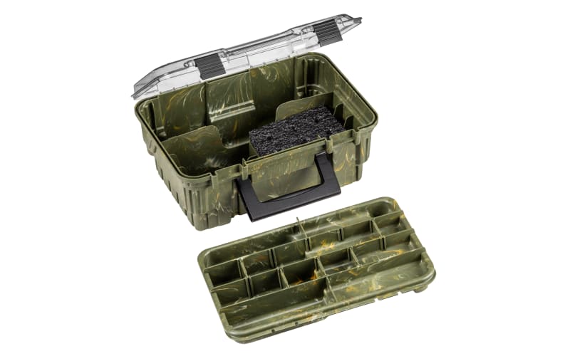 One green Plano ammo box.