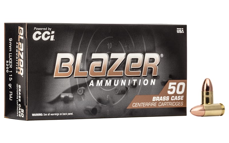 anmo（40%） CCI® Blazer® Brass Pistol Ammunition - .40 S&W - 180 Grain - Full