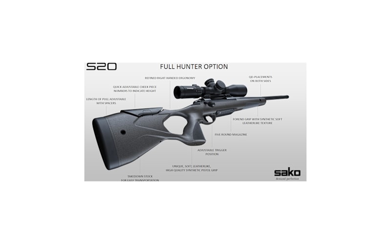 SAKO.ma SAKO S20 HUNTER 7MM REM MAG 24'' FUSION - Heights Outdoors