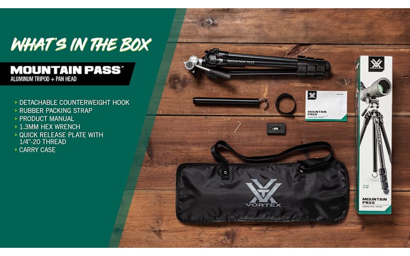 Vortex® Mountain Pass™ Tripod Kit | Bass Pro Shops Canada