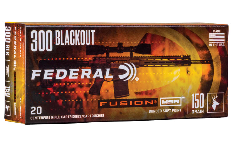 Federal Fusion 300 AAC Blackout 150 Grain MSR Centerfire ...