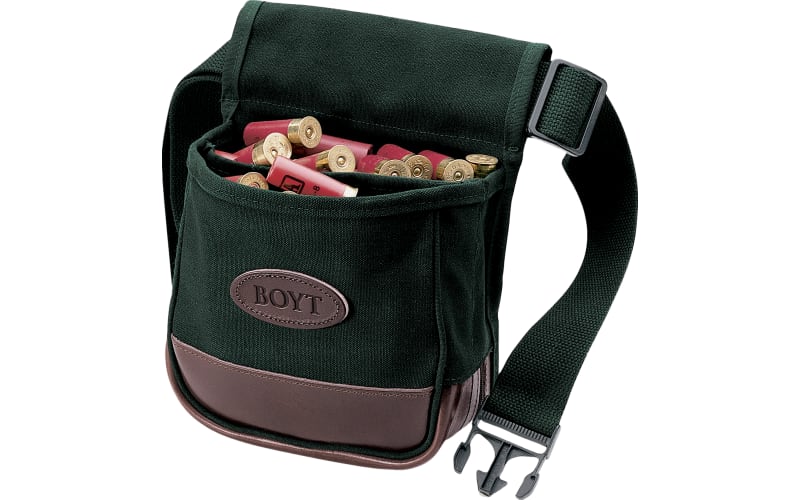 Boyt Harness Shell Pouch - Waxed Canvas Ammo Carrier In Green