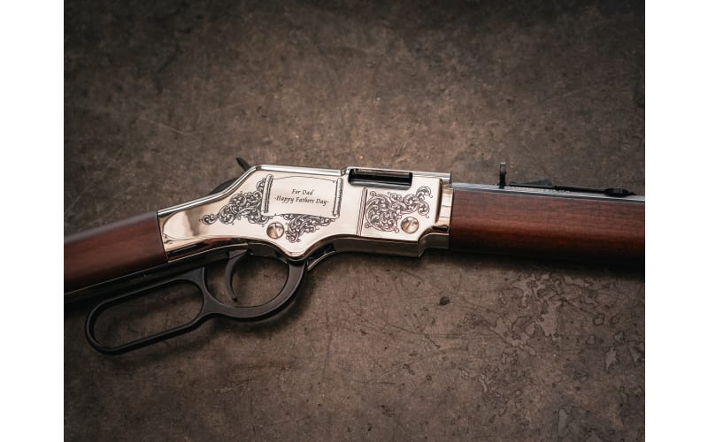 Henry Golden Boy Silver Lever-Action Rimfire Rifle with Father's Day  Engraved Receiver