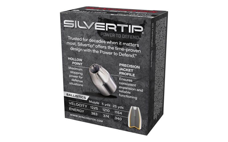 Winchester Super-X Silvertip HP 9mm Luger 115 Grain Handgun Ammo