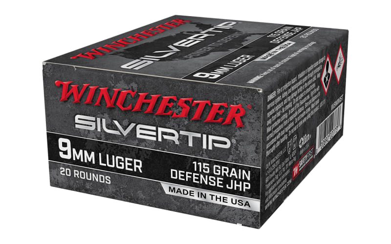 Winchester Super-X Silvertip HP 9mm Luger 115 Grain Handgun Ammo
