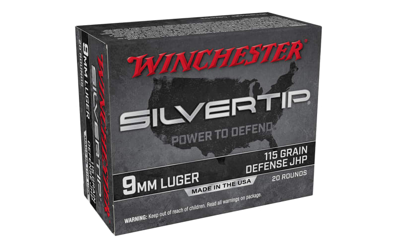 Winchester Super-X Silvertip HP 9mm Luger 115 Grain Handgun Ammo
