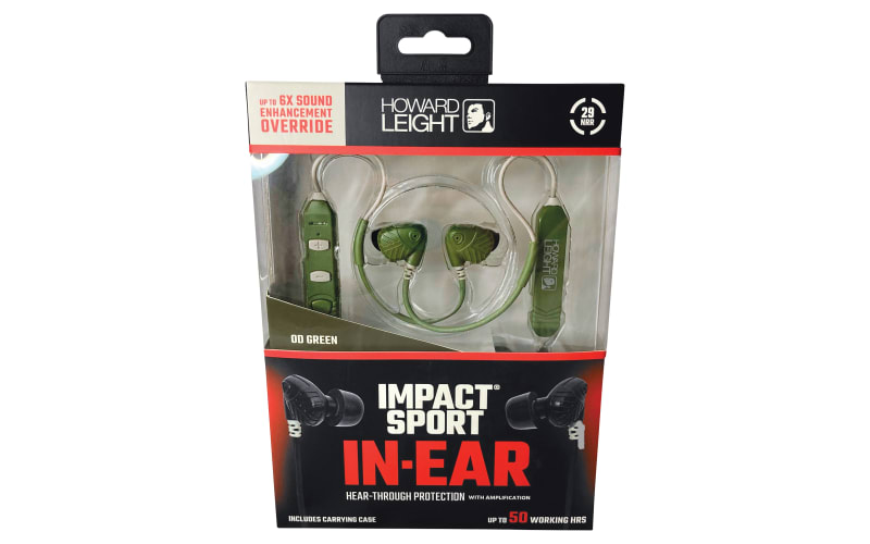 個人装備 Howard Leight 22NRR Impact Sport Howard Leight Impact Sport Electronic Earmuffs OD Green