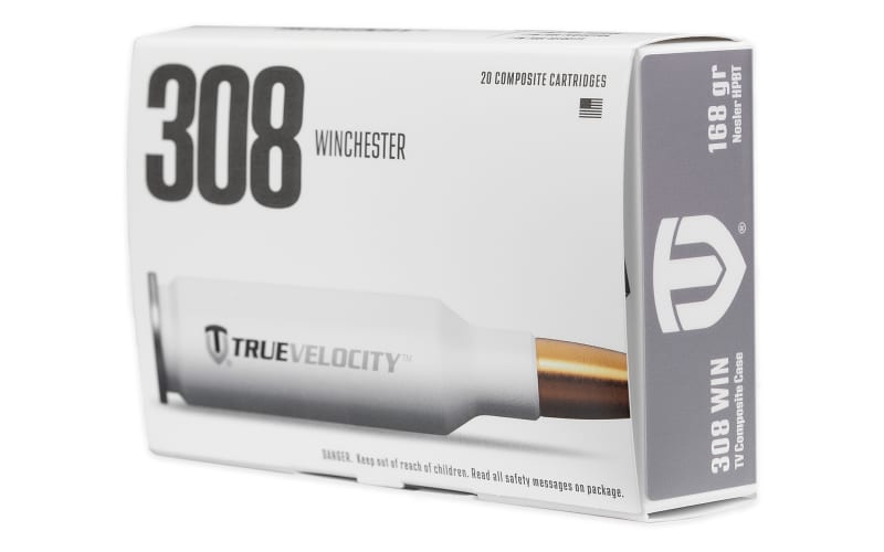 True Velocity Polymer-Cased .308 Winchester 168 Grain Ammo with