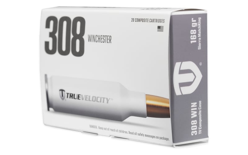 True Velocity Polymer-Cased .308 Winchester 168 Grain Sierra