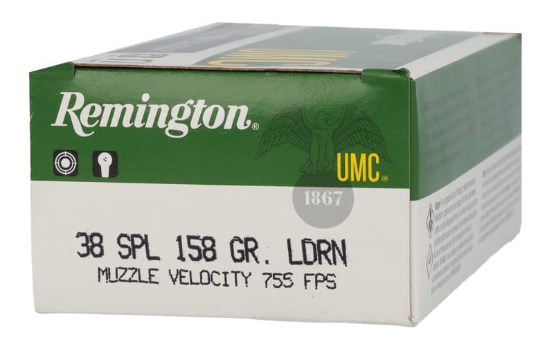 Remington UMC .38 Special 158 Grain Lead Round Nose Handgun Ammo