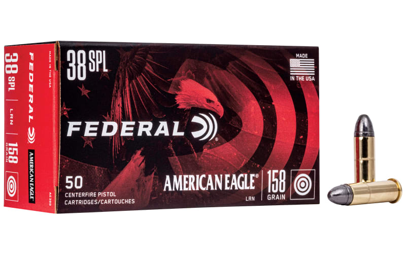 Federal American Eagle Ammo 38 Special 158 Grain Lead Round Nose for sale