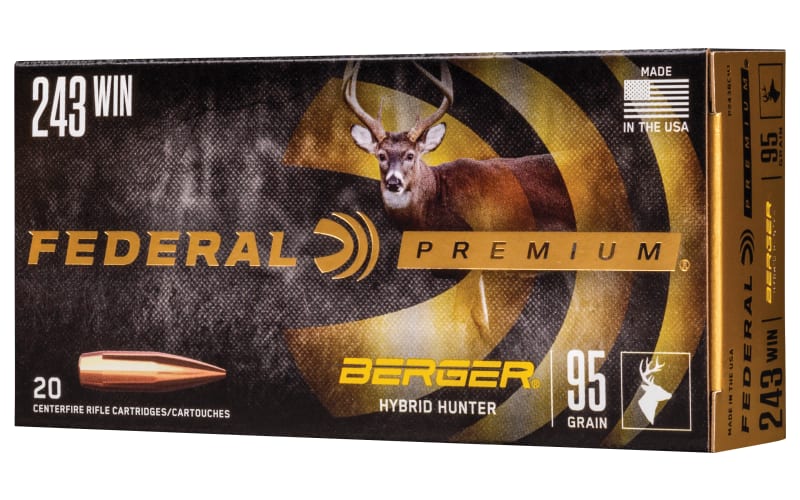 Federal Premium Berger Hybrid Hunter .243 Winchester 95 Grain 